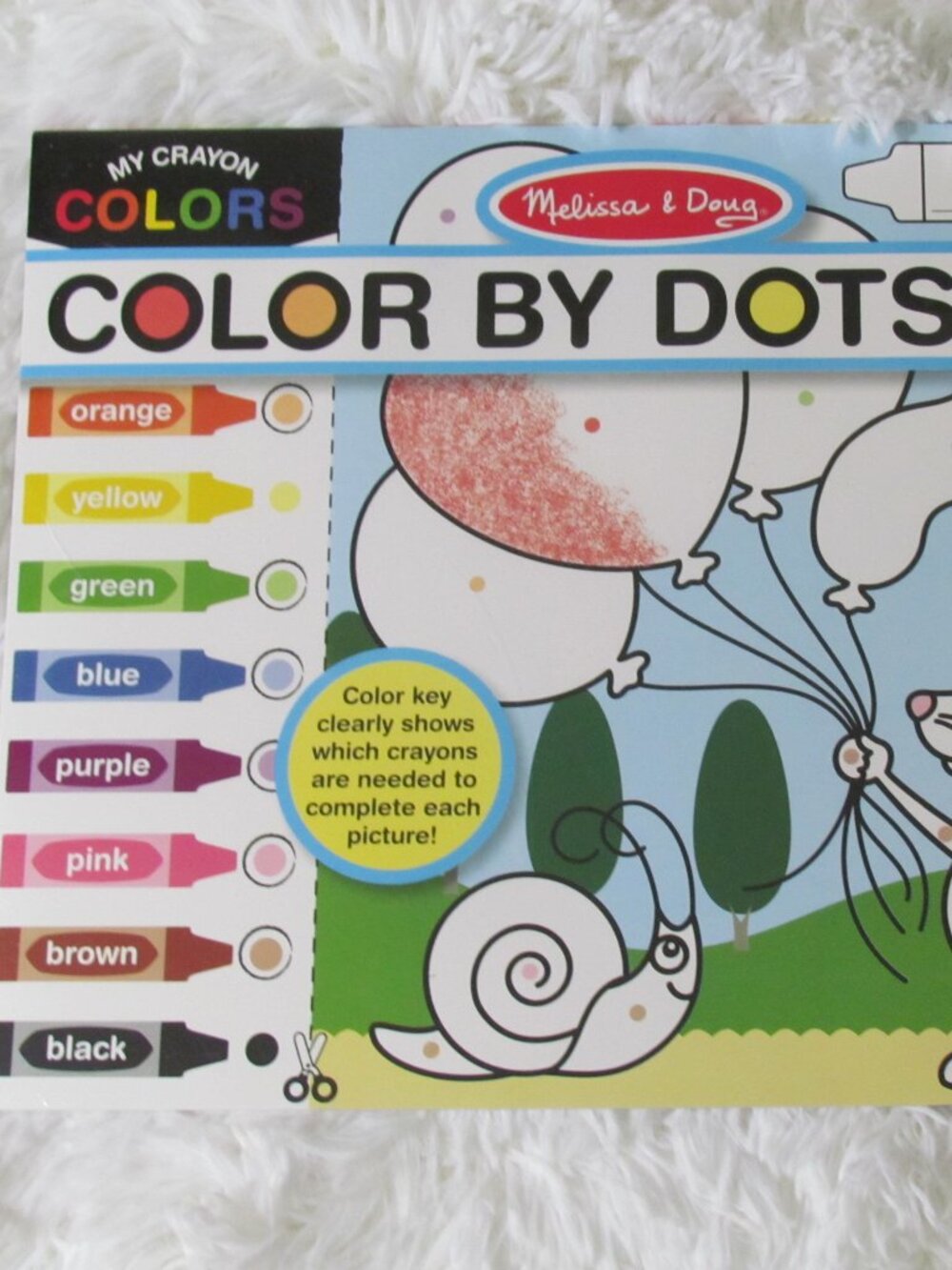 Melissa & Doug Color By Dots Perfect First Coloring Book 40 Pages NEW